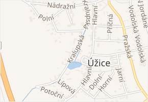 Kralupská v obci Úžice - mapa ulice
