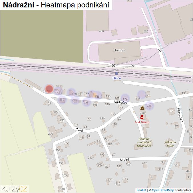 Mapa Nádražní - Firmy v ulici.