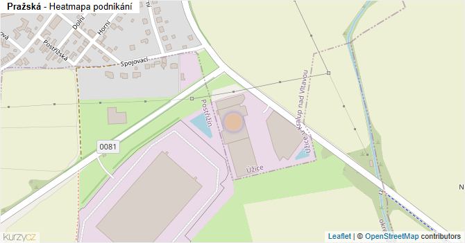 Pražská - mapa podnikání