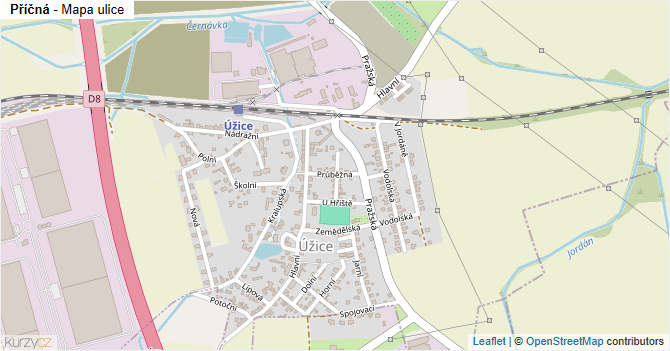 Příčná - mapa ulice