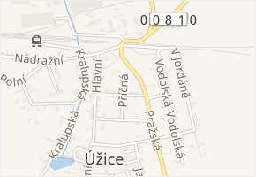 Průběžná v obci Úžice - mapa ulice