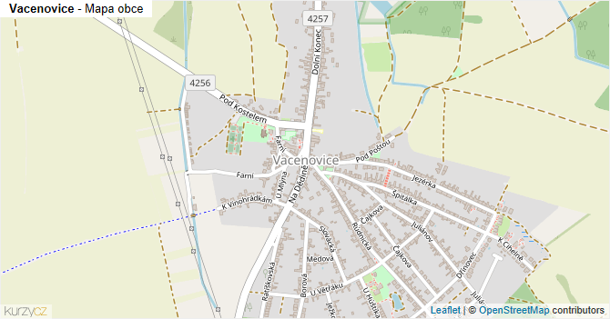 Vacenovice - mapa obce