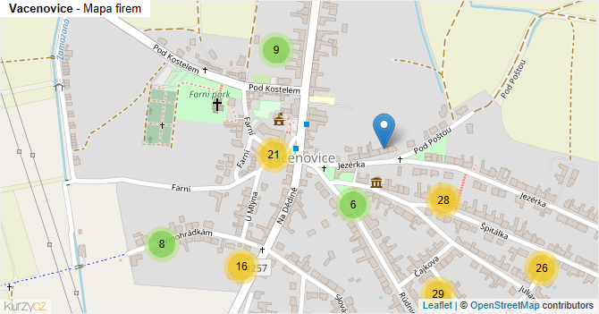 Vacenovice - mapa firem