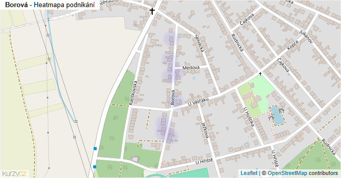 Borová - mapa podnikání