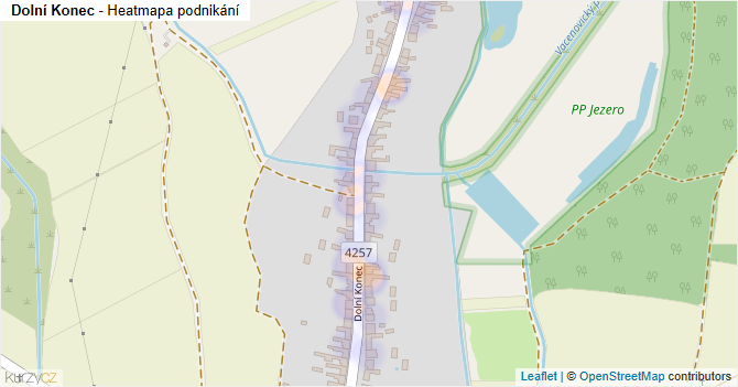 Dolní Konec - mapa podnikání