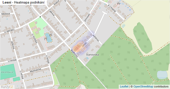 Lesní - mapa podnikání