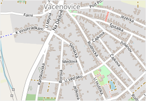 Slovácká v obci Vacenovice - mapa ulice
