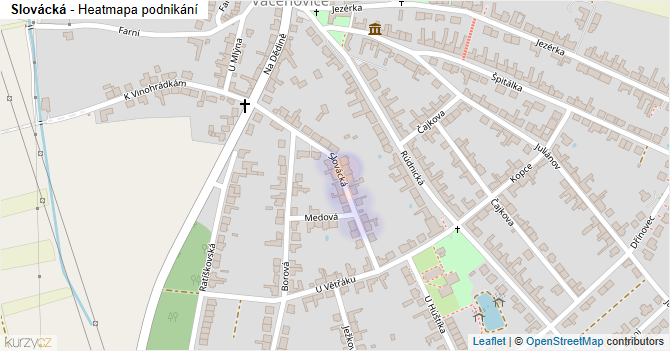 Slovácká - mapa podnikání