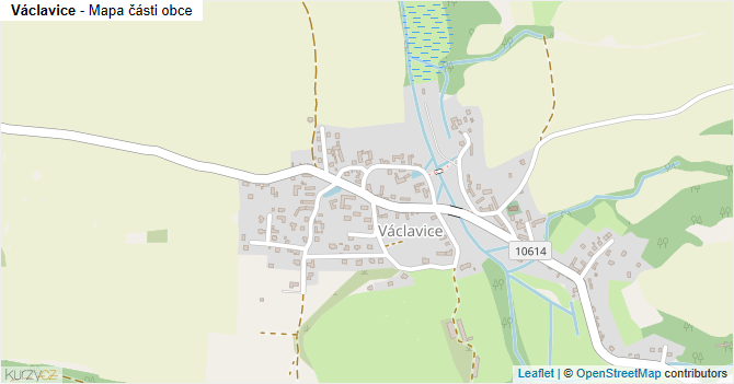 Václavice - mapa části obce