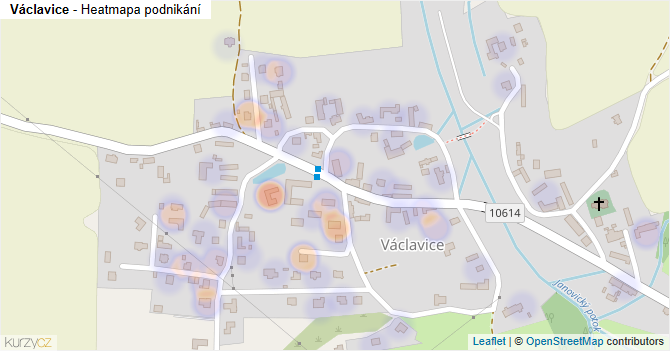 Václavice - mapa podnikání