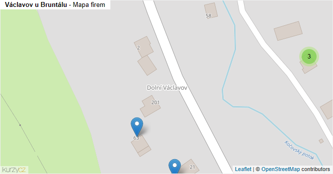 Václavov u Bruntálu - mapa firem