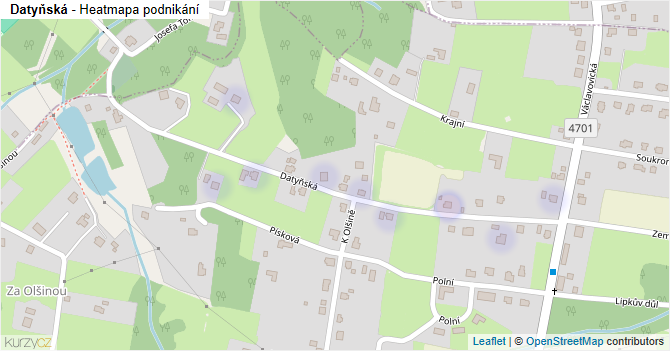 Datyňská - mapa podnikání
