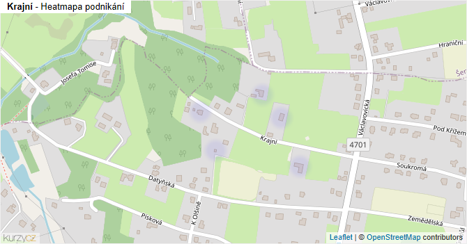 Krajní - mapa podnikání