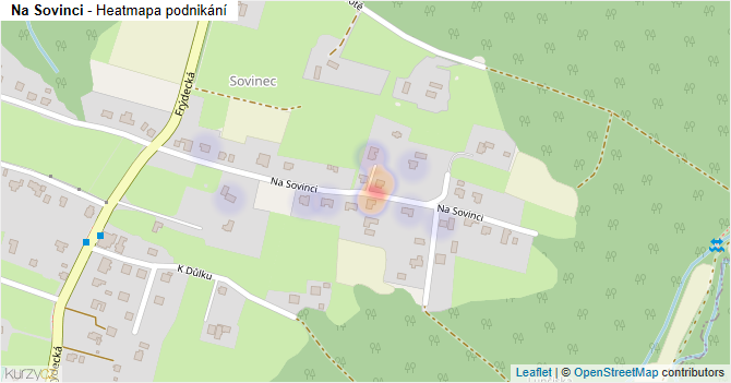 Na Sovinci - mapa podnikání
