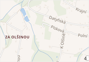 Písková v obci Václavovice - mapa ulice