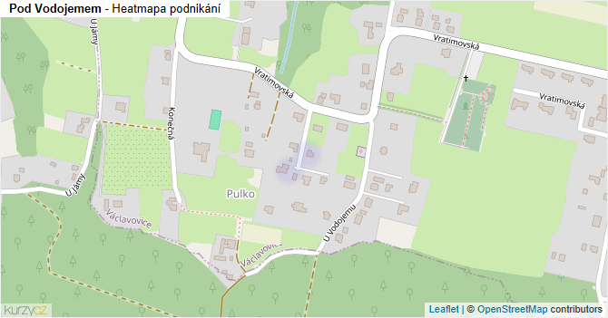 Pod Vodojemem - mapa podnikání