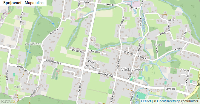 Spojovací - mapa ulice