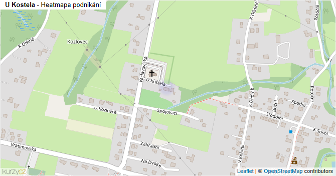 U Kostela - mapa podnikání