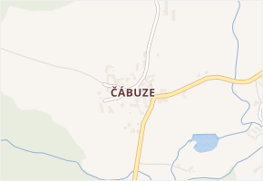 Čábuze v obci Vacov - mapa části obce