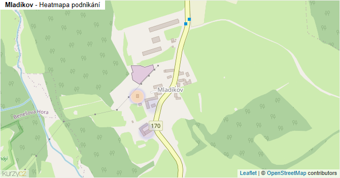 Mladíkov - mapa podnikání