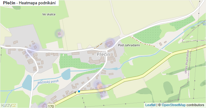 Přečín - mapa podnikání