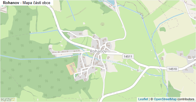 Rohanov - mapa části obce