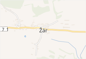 Žár v obci Vacov - mapa části obce