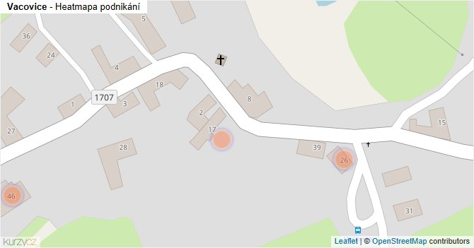 Vacovice - mapa podnikání