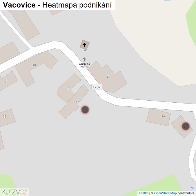 Mapa Vacovice - Firmy v obci.