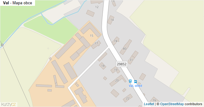 Val - mapa obce