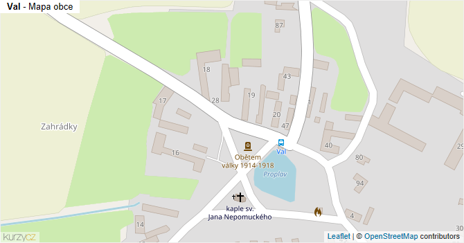 Val - mapa obce