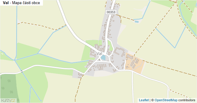 Val - mapa části obce