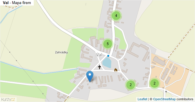 Val - mapa firem