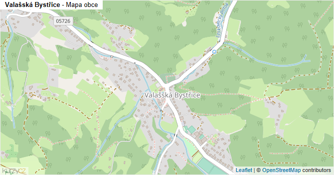 Valašská Bystřice - mapa obce