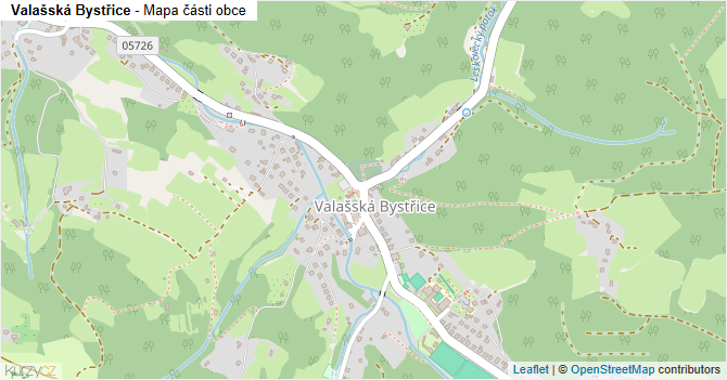 Valašská Bystřice - mapa části obce