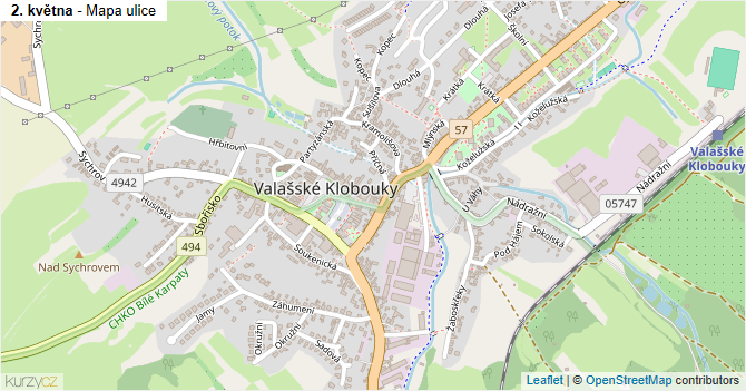 2. května - mapa ulice