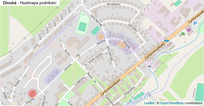 Dlouhá - mapa podnikání