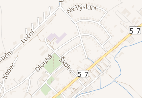Josefa Valčíka v obci Valašské Klobouky - mapa ulice