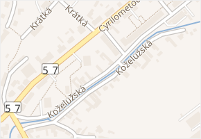 Koželužská v obci Valašské Klobouky - mapa ulice