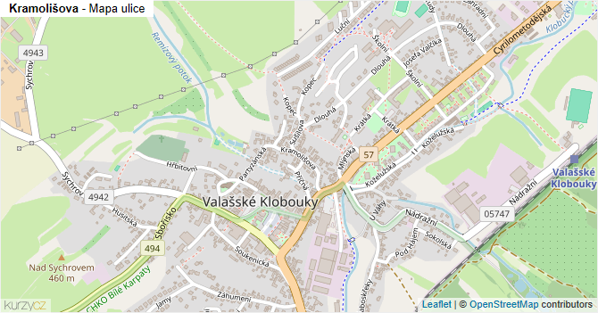 Kramolišova - mapa ulice