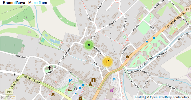 Kramolišova - mapa firem