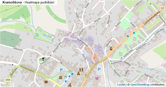 Kramolišova - mapa podnikání
