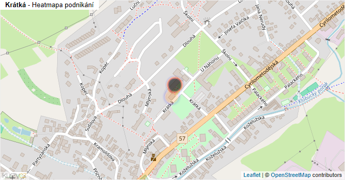 Krátká - mapa podnikání