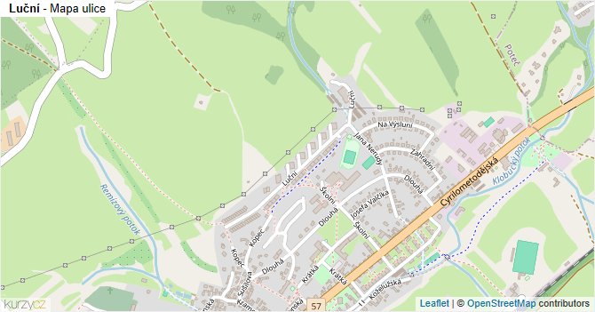 Luční - mapa ulice