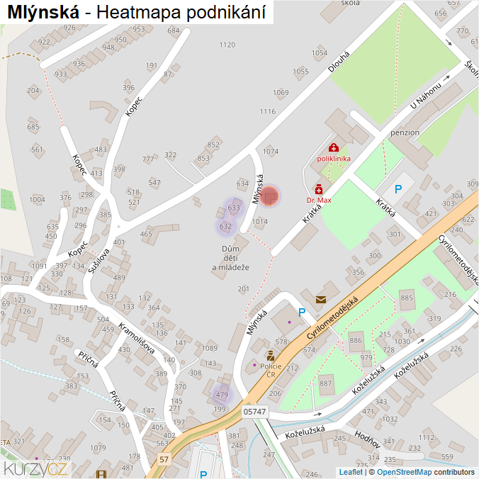 Mapa Mlýnská - Firmy v ulici.