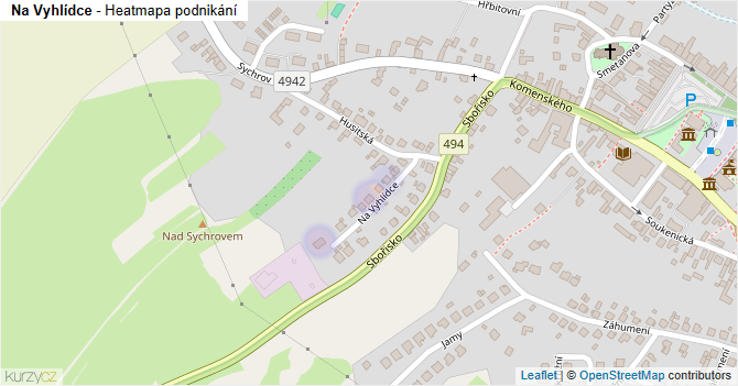 Na Vyhlídce - mapa podnikání