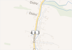 Dolní v obci Valašské Meziříčí - mapa ulice