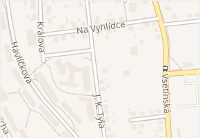 J. K. Tyla v obci Valašské Meziříčí - mapa ulice