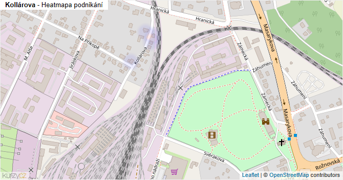 Kollárova - mapa podnikání