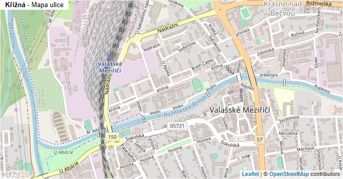 Křižná - mapa ulice